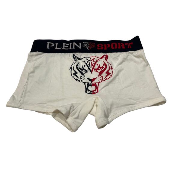 8-38 PHILIPP PLEIN SPORT Men's Underwear Boxer Briefs White Large - Picture 2 of 5